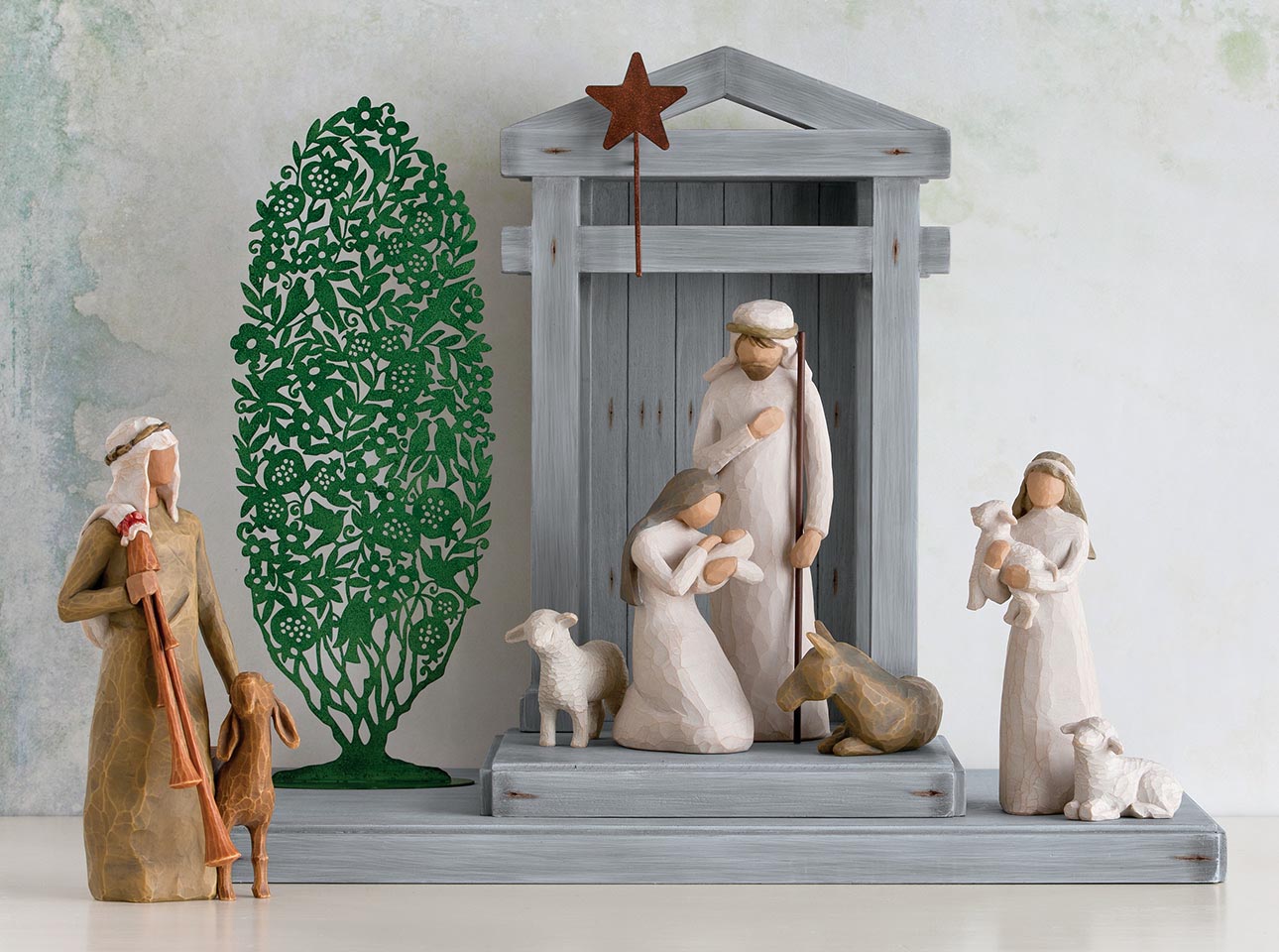 Nativity Set Displays Hand Sculpted Figures Willow Tree