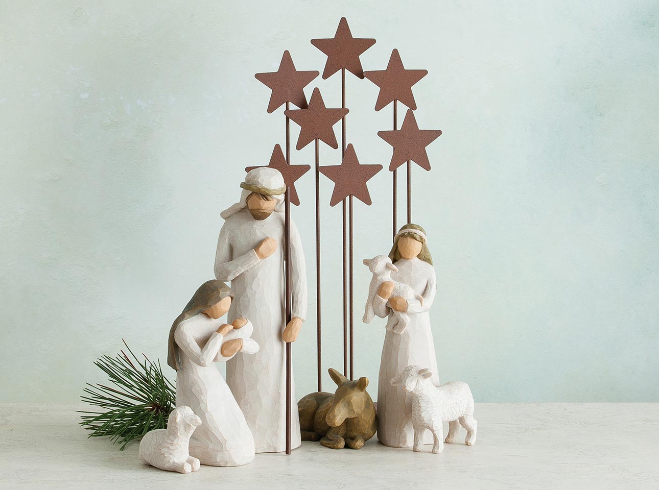 Nativity Set Displays Hand Sculpted Figures Willow Tree