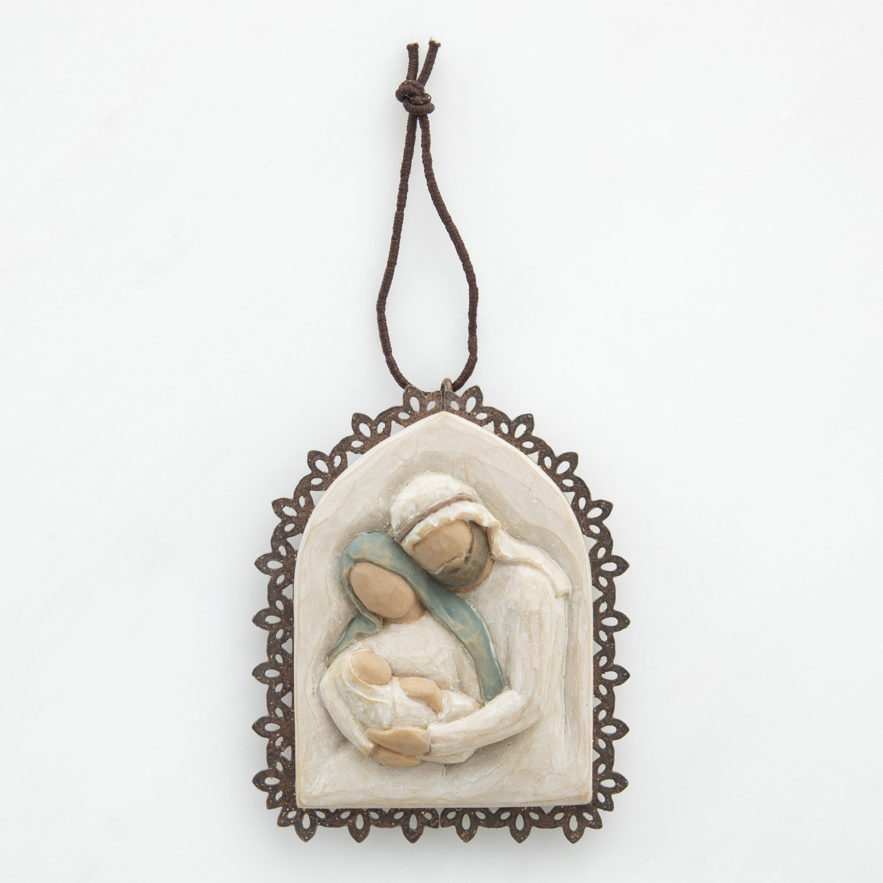 Image of Holy Family Metal-edged Ornament